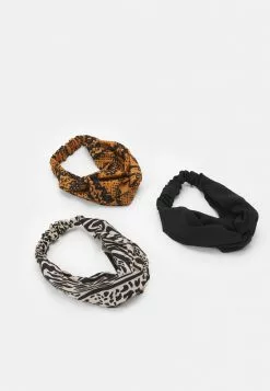 Even&Odd Damen 3 PACK - Haar-Styling-Accessoires - Black/brown/mustard Yellow