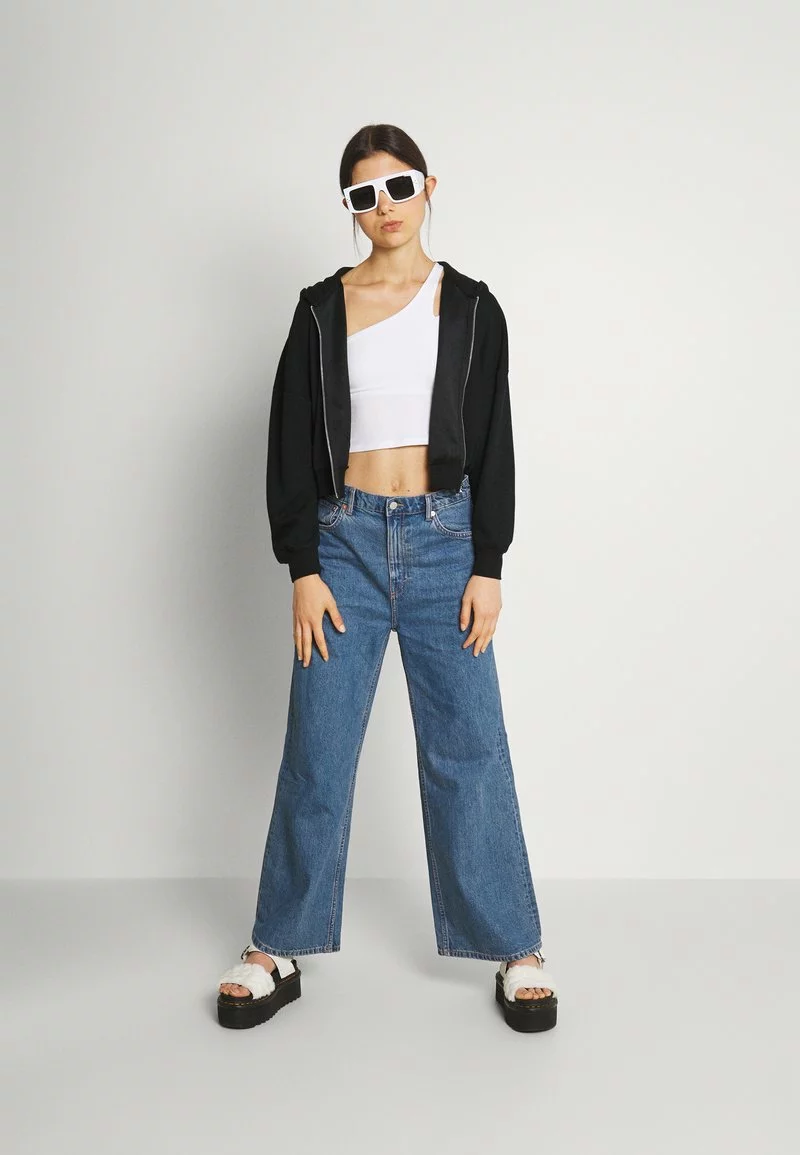 Even&Odd Damen Ribbed Zip Though Hooded Sweat Jacket - Sweatjacke - Black 4 Even&Odd Damen Ribbed Zip Though Hooded Sweat Jacket - Sweatjacke - Black – Bild 2