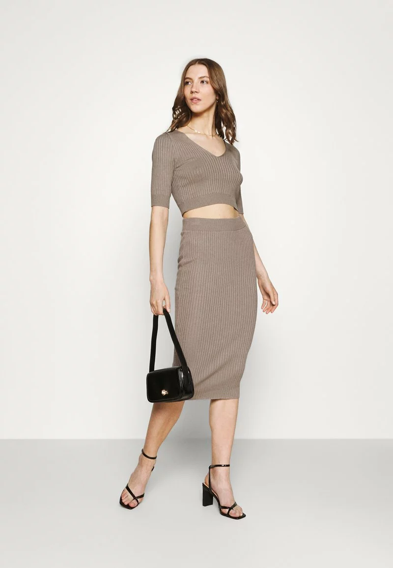 Even&Odd Damen STRICK KNITWEAR SET - Bleistiftrock - Taupe 4 Even&Odd Damen STRICK KNITWEAR SET - Bleistiftrock - Taupe – Bild 2