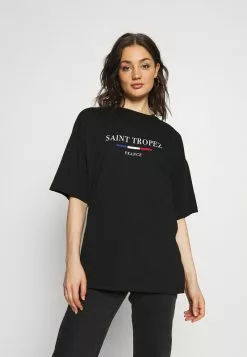 Even&Odd Damen T-Shirt Print - Black