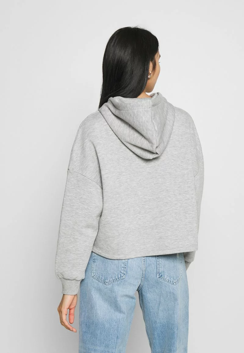 Even&Odd Damen OVERSIZED CROPPED PRINTED HOODIE - Kapuzenpullover - Mottled Light Grey 5 Even&Odd Damen OVERSIZED CROPPED PRINTED HOODIE - Kapuzenpullover - Mottled Light Grey – Bild 3