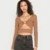 Even&Odd Damen Langarmshirt - Brown
