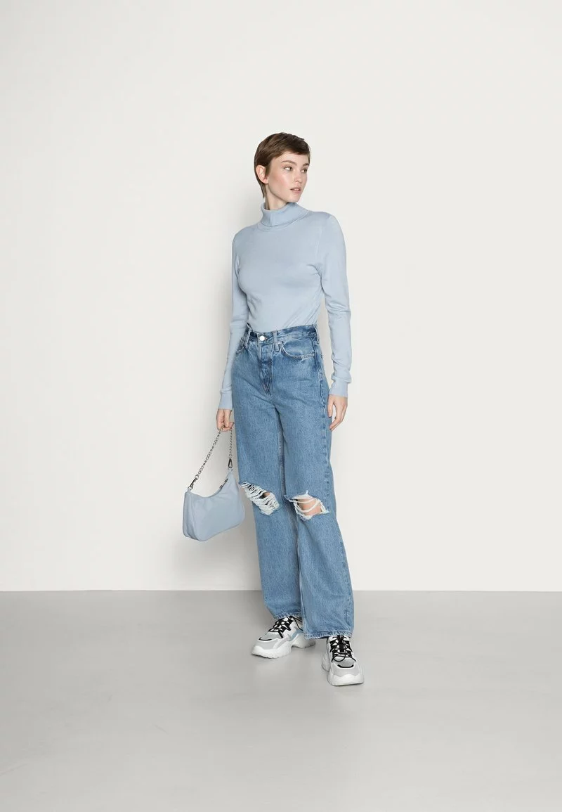 Even&Odd Damen BASIC TURTLE NECK JUMPER - Strickpullover - Light Blue 4 Even&Odd Damen BASIC TURTLE NECK JUMPER - Strickpullover - Light Blue – Bild 2