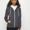 Even&Odd Damen ZIP JACKET - Sweatjacke - Mottled Dark Grey -Even Und Odd Verkäufe 557fe568fd0442fc86f7dd58b5fca1b0