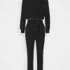 Even&Odd Damen Off Shoulder&Jogger Set - Sweatshirt - Black -Even Und Odd Verkäufe 55a455470d0742fbb92bb2b728127aa2