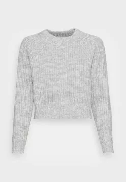 Even&Odd Damen Strickpullover - Mottled Grey -Even Und Odd Verkäufe 55c889c4a09d41c79789e84ce3c78672