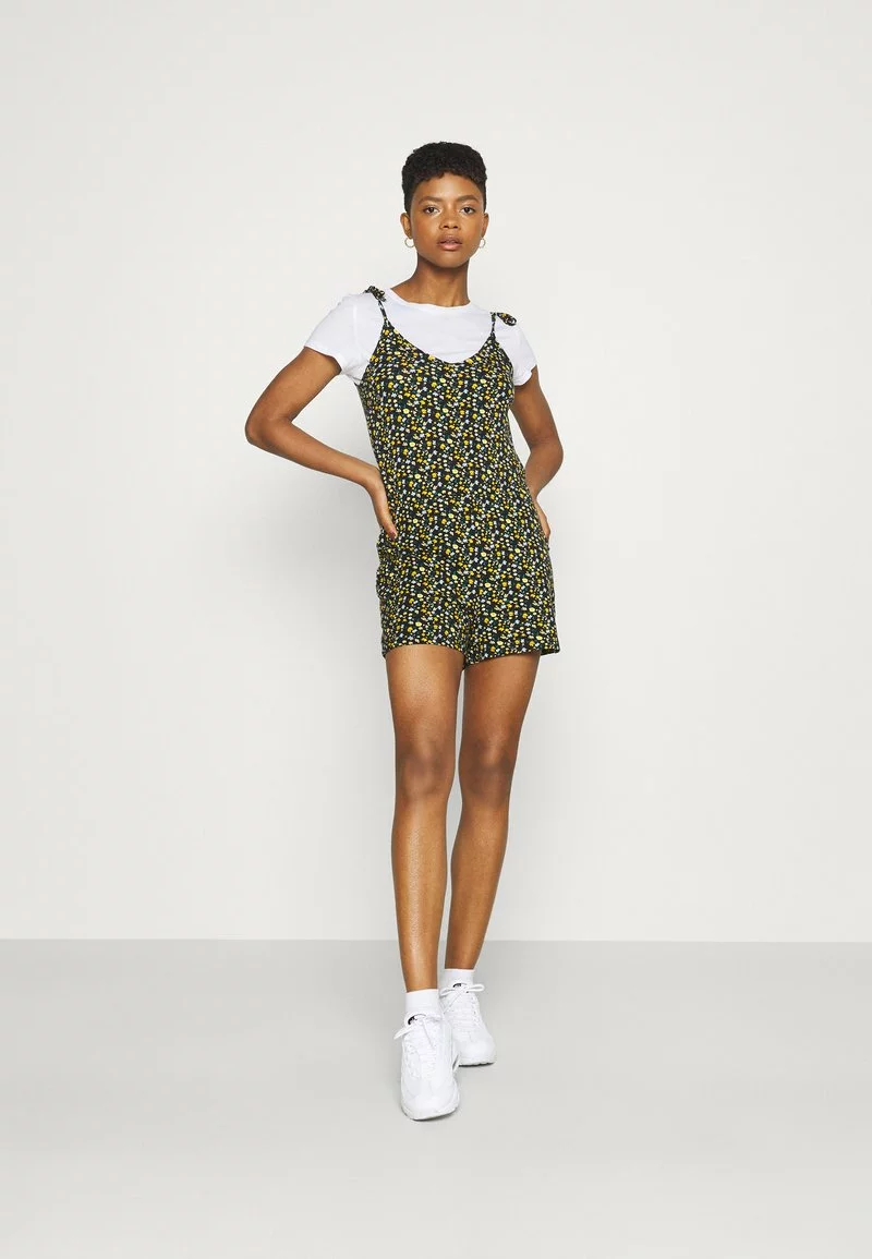 Even&Odd Jumpsuit - Black/yellow | Damen 4 Even&Odd Jumpsuit - Black/yellow | Damen – Bild 2