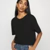 Even&Odd Damen T-Shirt Basic - Black -Even Und Odd Verkäufe 5b2684690f0a426fb5324d696acbbca2