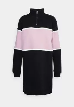 Even&Odd Damen Freizeitkleid - Black/lilac -Even Und Odd Verkäufe 5b2e378e96f643bcadd5a676c219d116