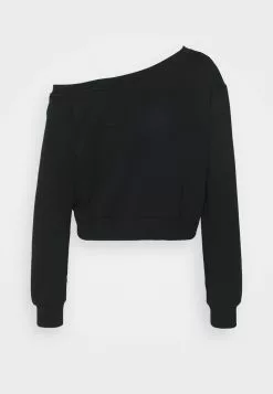 Even&Odd Damen Off Shoulder&Jogger Set - Sweatshirt - Black -Even Und Odd Verkäufe 5cd4299e6bc84c8fbc905d710f7a031e