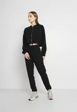 Even&Odd Damen SET - OVERSIZED SWEAT JACKET & JOGGER - Sweatjacke - Black