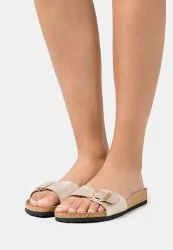 Even&Odd Damen Pantolette Flach - Gold