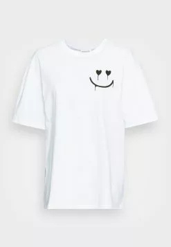 Even&Odd Damen LIZ KEEP SMILING DIASY BACK PRINT TEE - T-Shirt Print - White -Even Und Odd Verkäufe 5ed5d5c1c78e4c588797e7e7af880f7d