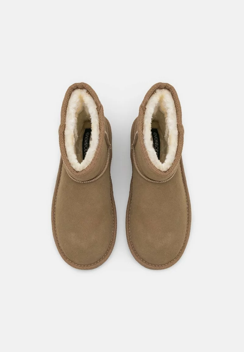 Even&Odd Damen LEATHER WINTER BOOTIES - Stiefelette - Khaki 8 Even&Odd Damen LEATHER WINTER BOOTIES - Stiefelette - Khaki – Bild 6