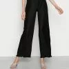 Even&Odd Damen Plisse Scallop Hem Trouser - Stoffhose - Black -Even Und Odd Verkäufe 5f1acd8bae674814b00a386ac6921719