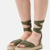 Even&Odd Riemensandalette - Khaki | Damen -Even Und Odd Verkäufe 6275844a119f428abdb8a3a0d00626aa