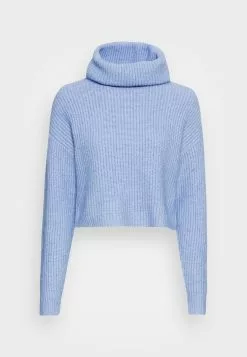 Even&Odd Damen CROPPED LOOSE TURTLENECK - Strickpullover - Light Blue -Even Und Odd Verkäufe 62e427bd224245a8a57c6d39a440ebd1