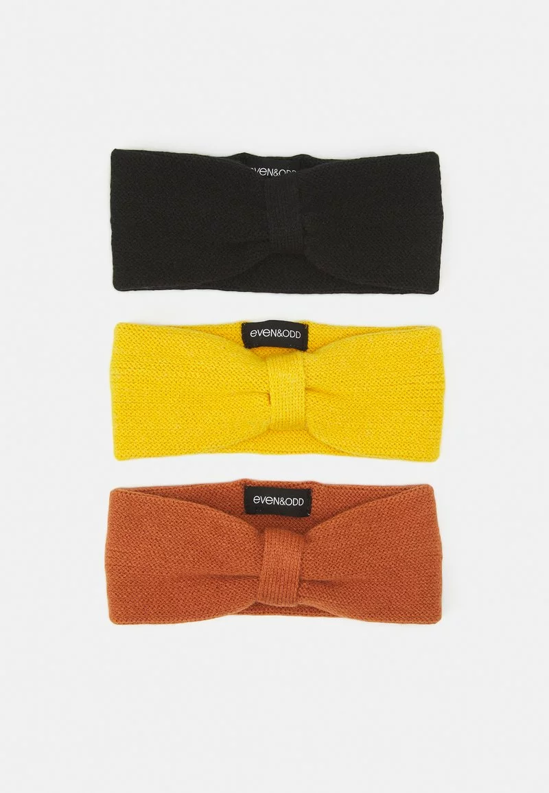 Even&Odd Damen 3 PACK - Mütze - Black/yellow/orange 3 Even&Odd Damen 3 PACK - Mütze - Black/yellow/orange