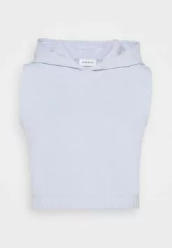 Even&Odd Damen Cropped Sleeveless Hoodie - Sweatshirt - Light Blue -Even Und Odd Verkäufe 6542f7f26d4440ac8cf67b7d88c39d58