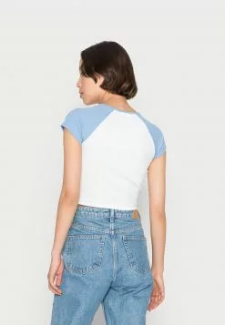 Even&Odd T-Shirt Basic - White Light Blue | Damen -Even Und Odd Verkäufe 65918b41de02418c936d3e2d2c3fe304