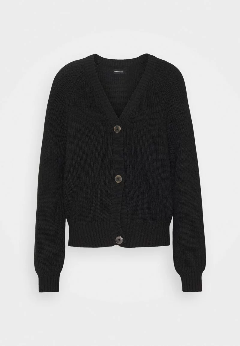 Even&Odd Damen BUTTON THROUGH CARDIGAN - Strickjacke - Black 8 Even&Odd Damen BUTTON THROUGH CARDIGAN - Strickjacke - Black – Bild 6
