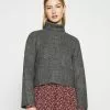 Even&Odd Damen CROPPED BOXY ROLL NECK - Strickpullover - Mottled Dark Grey -Even Und Odd Verkäufe 68a790d97213406685dfbe762650892e