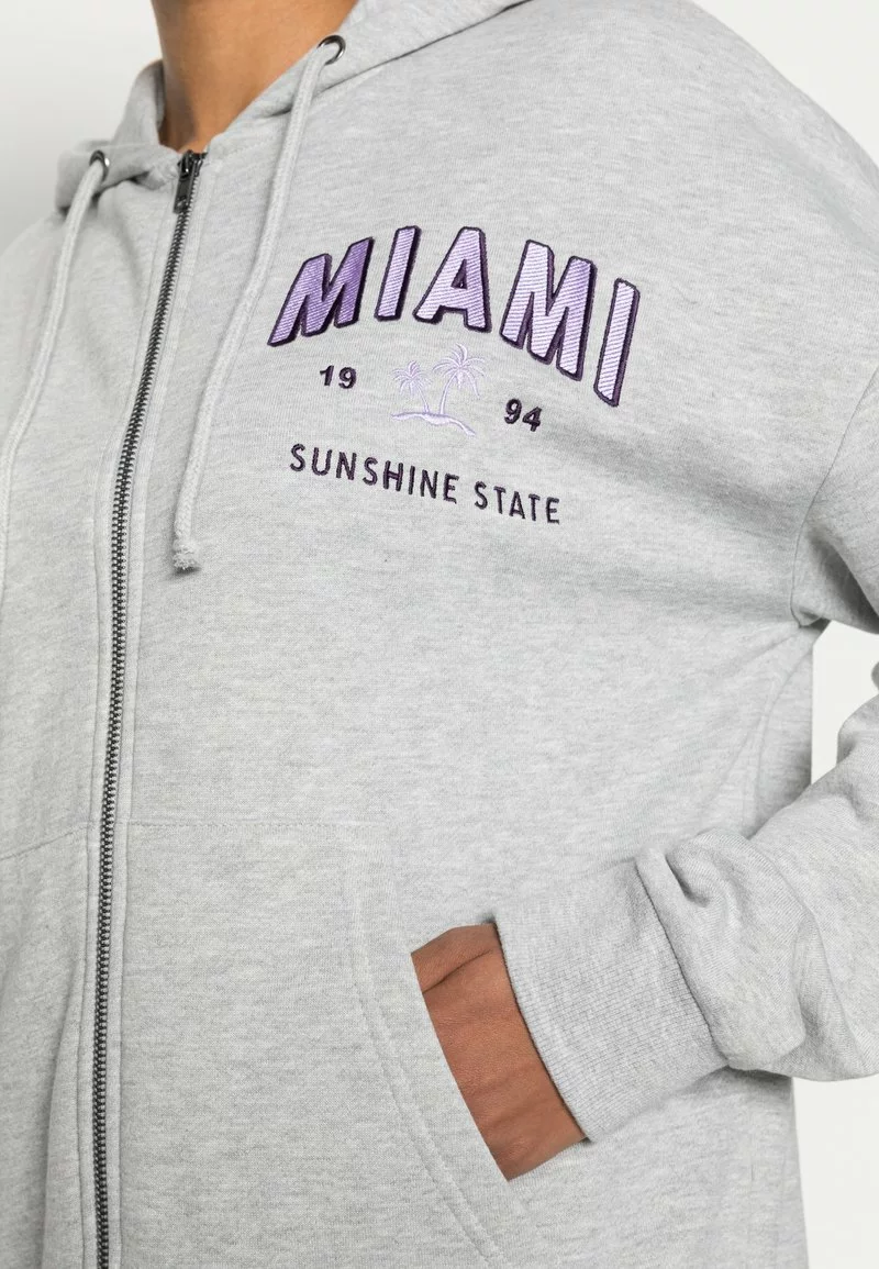 Even&Odd Damen EMBROIDERED OVERSIZED HOODED ZIP JACKET - Sweatjacke - Mottled Light Grey 7 Even&Odd Damen EMBROIDERED OVERSIZED HOODED ZIP JACKET - Sweatjacke - Mottled Light Grey – Bild 5