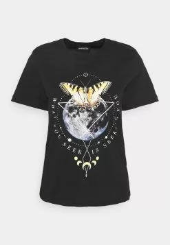 Even&Odd HATTIE MOON AND BUTTERLY TEE - T-Shirt Print - Black | Damen -Even Und Odd Verkäufe 69dfe643e918485086505638a8c449df