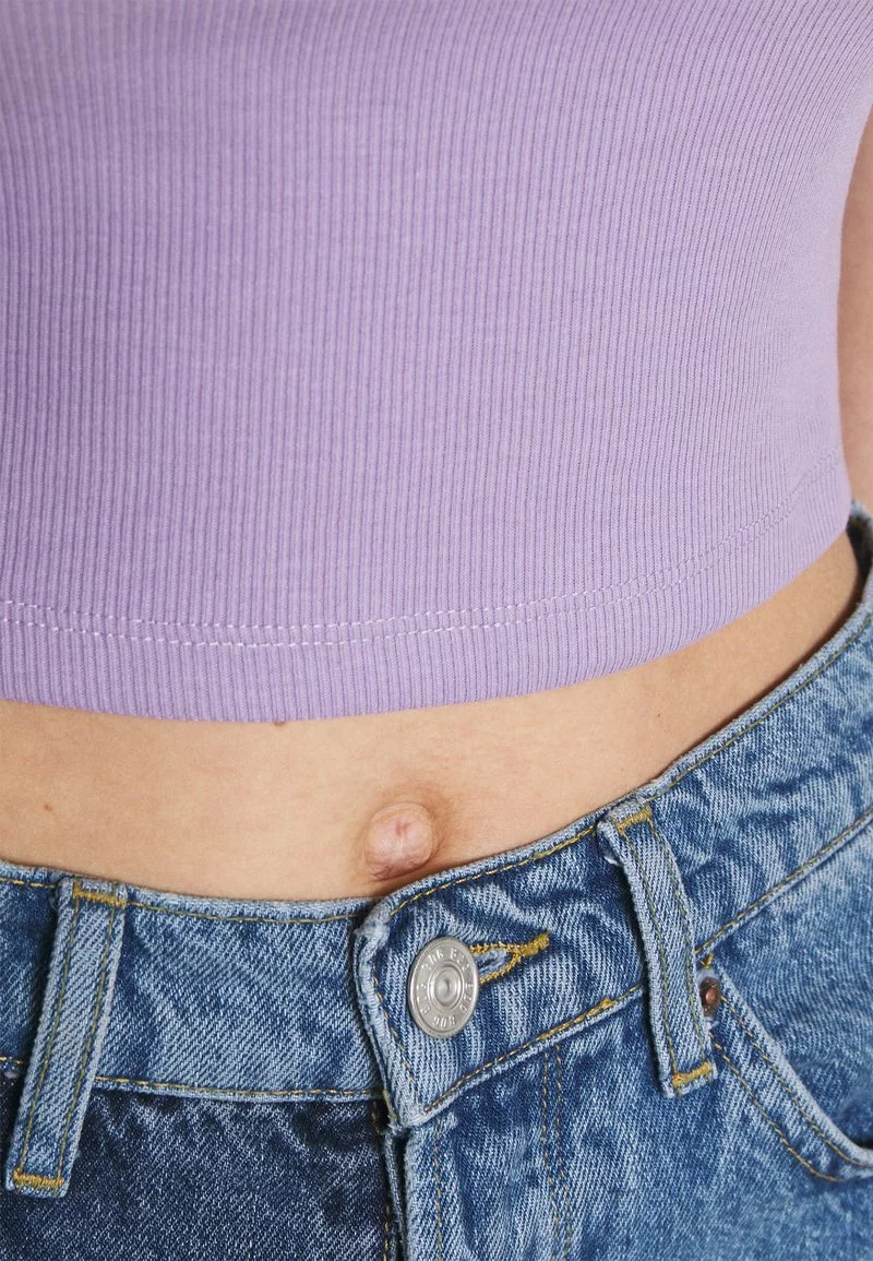 Even&Odd T-Shirt Basic - Mottled Lilac | Damen 8 Even&Odd T-Shirt Basic - Mottled Lilac | Damen – Bild 6