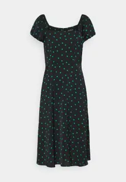 Even&Odd Damen Freizeitkleid - Black/green -Even Und Odd Verkäufe 6dcb6dc97d6145c28b14f6a6fe676ee5