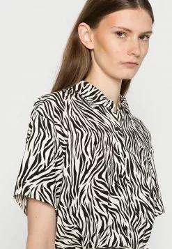 Even&Odd Damen Blusenkleid - Black/white -Even Und Odd Verkäufe 6e3a9a73623b43c58e659d1687274013