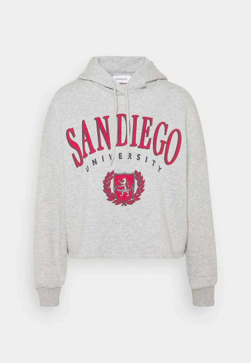 Even&Odd Damen OVERSIZED CROPPED PRINTED HOODIE - Kapuzenpullover - Mottled Light Grey 7 Even&Odd Damen OVERSIZED CROPPED PRINTED HOODIE - Kapuzenpullover - Mottled Light Grey – Bild 5