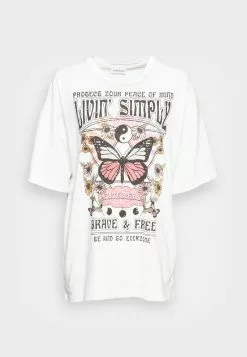 Even&Odd Damen T-Shirt Print - White -Even Und Odd Verkäufe 6eea7f43d54c4bef9aceace20890dade