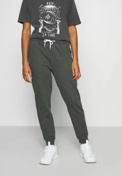 Even&Odd Damen Regular Fit Jogger With Contrast - Jogginghose - Mottled Dark Grey