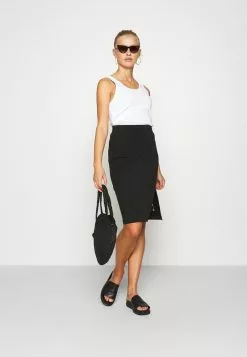 Even&Odd Damen BASIC - Midi Skirt With Slit - Bleistiftrock - Black -Even Und Odd Verkäufe 728adfedbabb4c968d8ad9e3aa2229ad