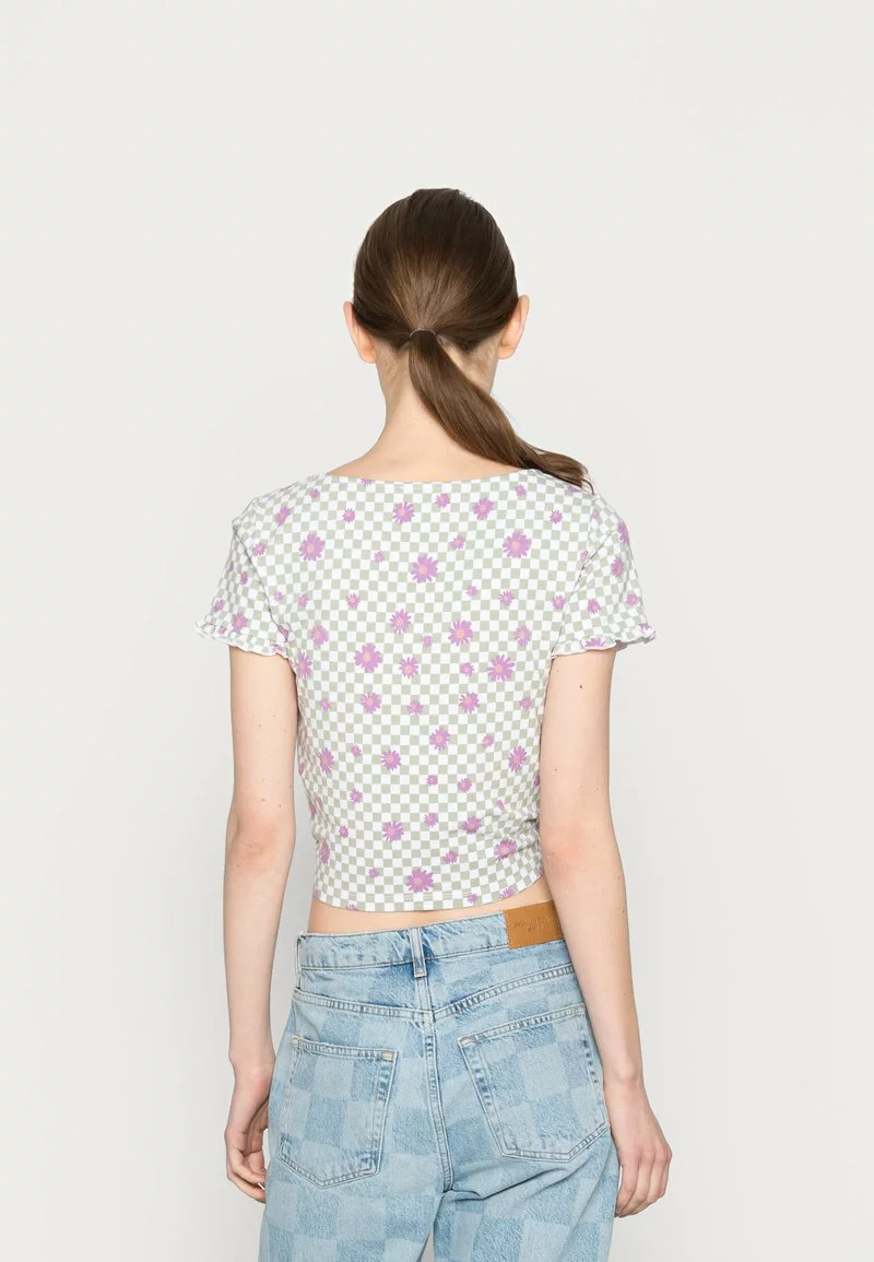 Even&Odd Damen T-Shirt Print - White/green 5 Even&Odd Damen T-Shirt Print - White/green – Bild 3