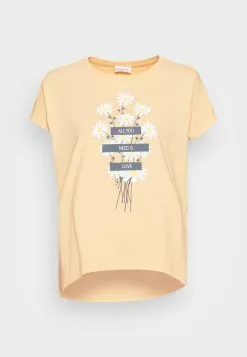 Even&Odd Damen T-Shirt Print - Yellow 10 Even&Odd Damen T-Shirt Print - Yellow -Even Und Odd Verkäufe 7674933d9ea0466194a62701c4d683dc
