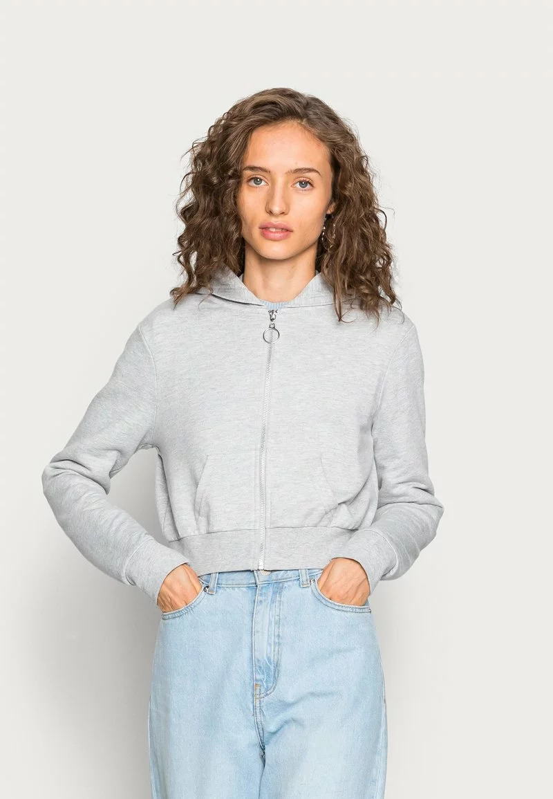 Even&Odd Damen Sweatjacke - Mottled Light Grey 3 Even&Odd Damen Sweatjacke - Mottled Light Grey