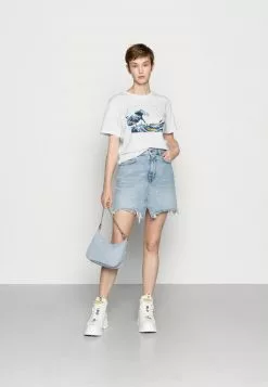 Even&Odd Damen T-Shirt Print - White -Even Und Odd Verkäufe 79ebcfc62ed5428a87af718ea81f0d9f