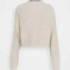 Even&Odd Damen BAT SHAPE MOCK NECK SHORTER - Strickpullover - Beige -Even Und Odd Verkäufe 7af7d53ef8ae47a3a7c0dc911f56bc41