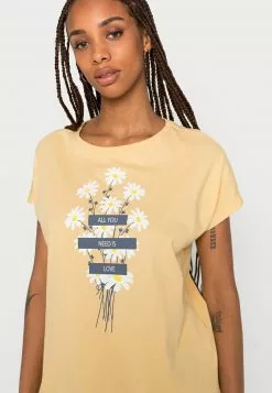 Even&Odd Damen T-Shirt Print - Yellow 11 Even&Odd Damen T-Shirt Print - Yellow -Even Und Odd Verkäufe 7cbf590e41dd49f3bceda4559b82c862