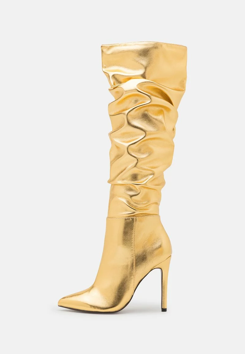 Even&Odd Damen High Heel Stiefel - Gold 4 Even&Odd Damen High Heel Stiefel - Gold – Bild 2