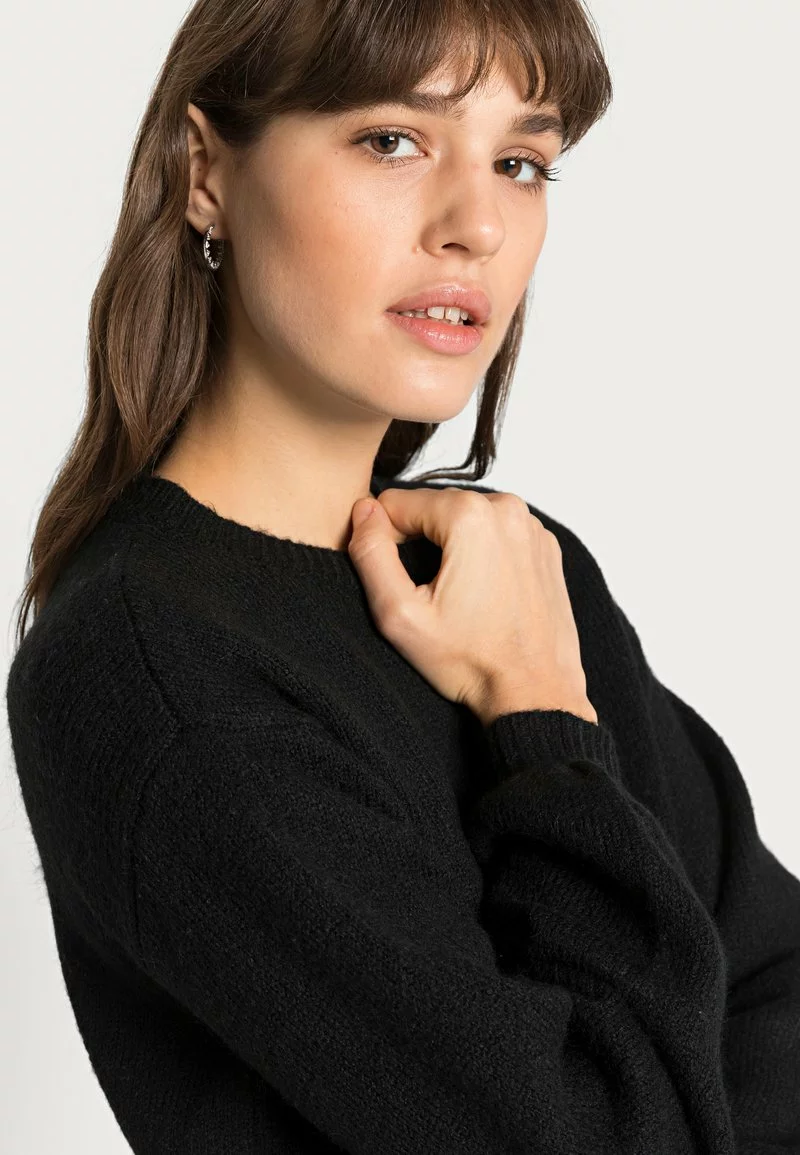 Even&Odd Damen BALLOON SLEEVE JUMPER - Strickpullover - Black 7 Even&Odd Damen BALLOON SLEEVE JUMPER - Strickpullover - Black – Bild 5