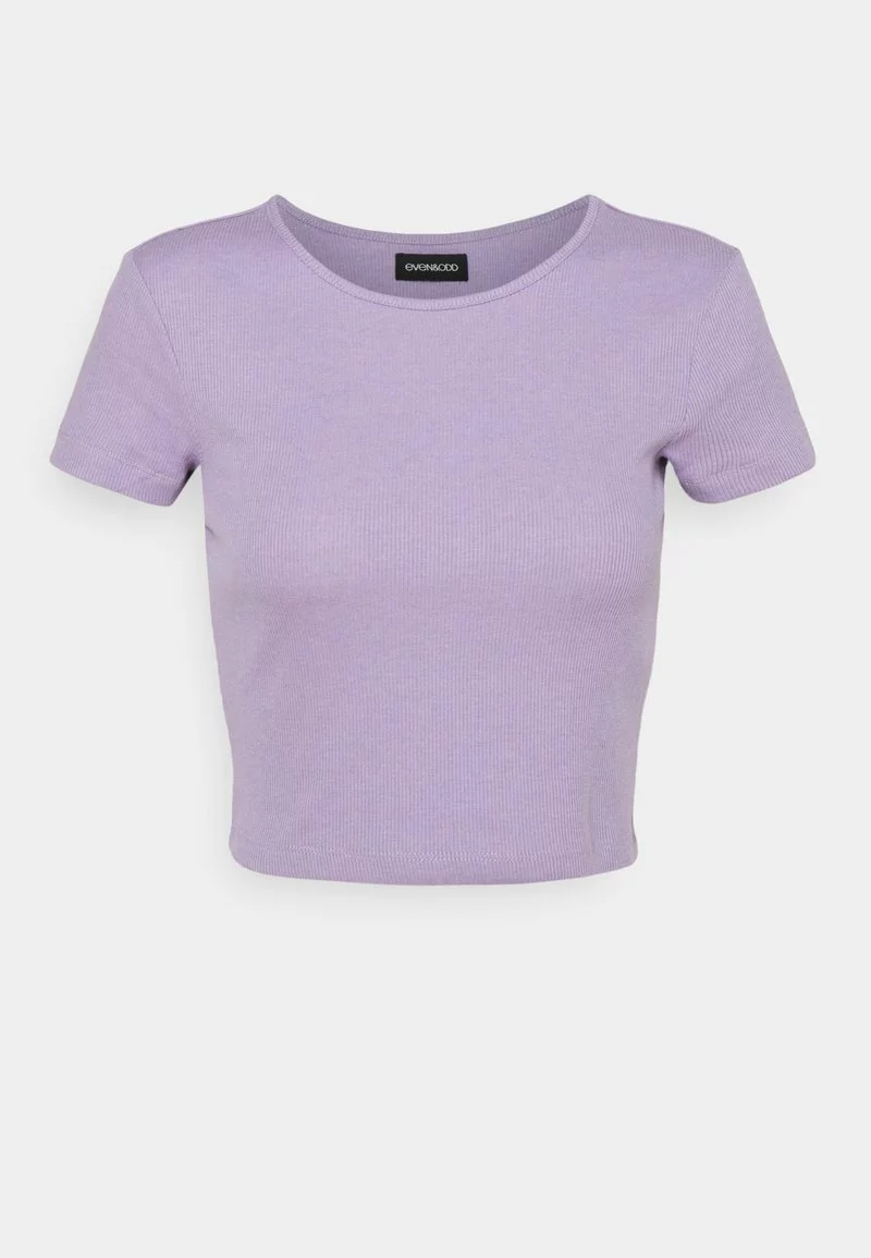 Even&Odd T-Shirt Basic - Mottled Lilac | Damen 7 Even&Odd T-Shirt Basic - Mottled Lilac | Damen – Bild 5