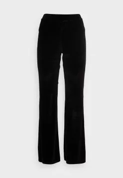 Even&Odd Damen Velvet Flared Leg Trousers - Stoffhose - Black -Even Und Odd Verkäufe 7f3c06e646c842eaa48cd150120dd1a2