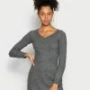 Even&Odd Damen Strickkleid - Mottled Dark Grey -Even Und Odd Verkäufe 7fc314fd13624c4bbf71fbba4f2c06d2