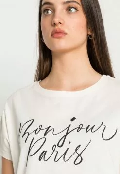 Even&Odd Damen T-Shirt Print - White 11 Even&Odd Damen T-Shirt Print - White -Even Und Odd Verkäufe 83adba5b2fc54b1792c399898d7ba262