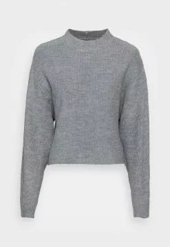 Even&Odd Damen BAT SHAPE MOCK NECK SHORTER - Strickpullover - Mottled Grey 10 Even&Odd Damen BAT SHAPE MOCK NECK SHORTER - Strickpullover - Mottled Grey -Even Und Odd Verkäufe 84a7734bbf1a4d519e5551bf16f61a3d