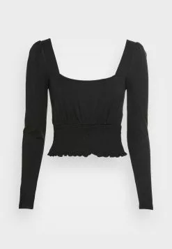 Even&Odd Damen SHIRRING DETAIL LONG SLEEVE CROP WITH GATHER - Langarmshirt - Black 10 Even&Odd Damen SHIRRING DETAIL LONG SLEEVE CROP WITH GATHER - Langarmshirt - Black -Even Und Odd Verkäufe 87fe078824924c9982e71fb04f5882b6