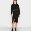 Even&Odd Damen SET SKIRT AND CROPPED JUMPER - Strickpullover - Black -Even Und Odd Verkäufe 89a80b196c70489eb55acf3456776459